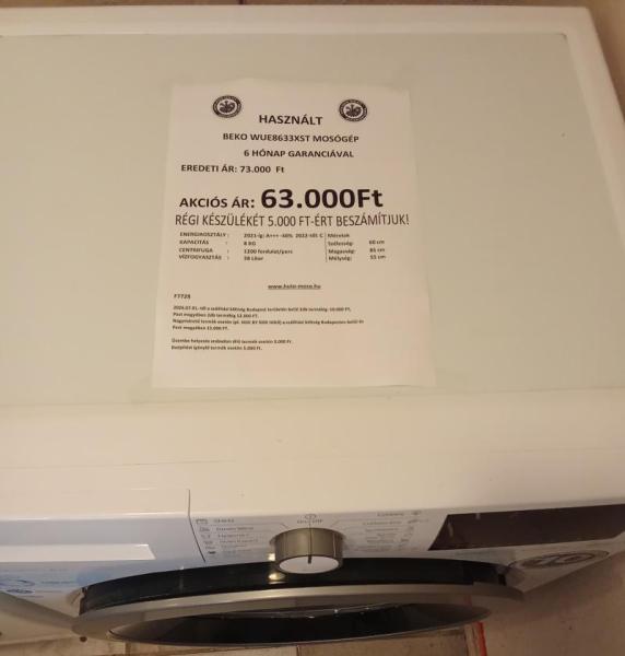 Beko WUE8633XST F7728