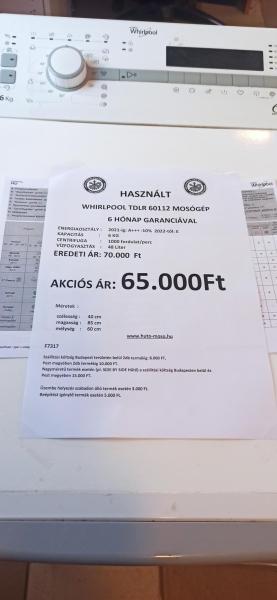 Whirlpool TDLR 60112 F7317