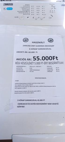 Zanussi ZWY 61004WA F7439